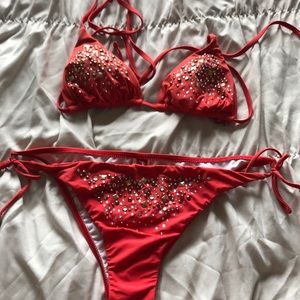 Embellished Strappy Bikini